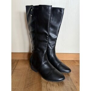 Dr Scholl's Brilliance Black Knee High Boots 10M Women Comfort Shoes Full Zip